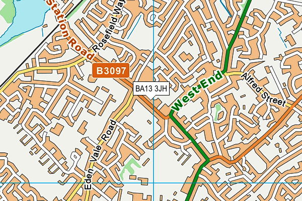 BA13 3JH map - OS VectorMap District (Ordnance Survey)