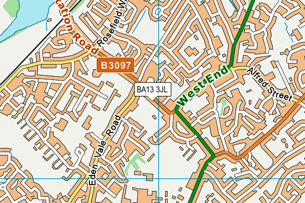BA13 3JL map - OS VectorMap District (Ordnance Survey)