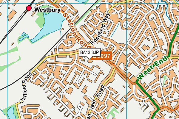 BA13 3JP map - OS VectorMap District (Ordnance Survey)