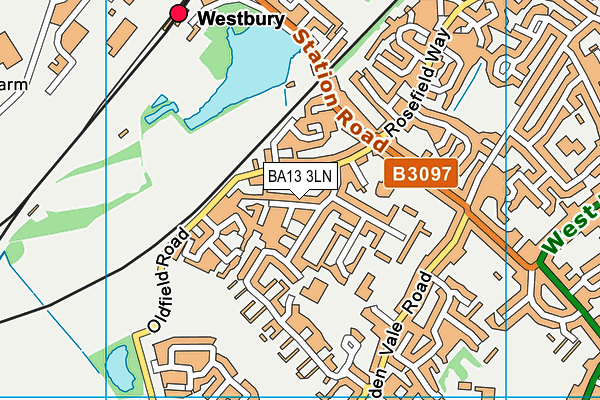 BA13 3LN map - OS VectorMap District (Ordnance Survey)