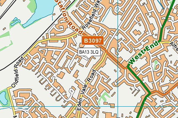 BA13 3LQ map - OS VectorMap District (Ordnance Survey)