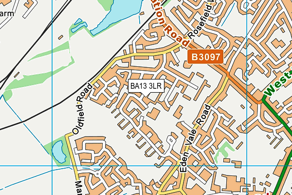 BA13 3LR map - OS VectorMap District (Ordnance Survey)