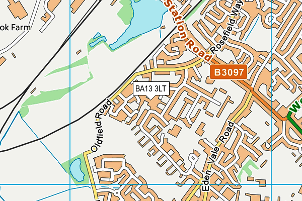 BA13 3LT map - OS VectorMap District (Ordnance Survey)