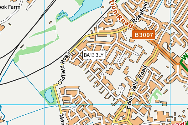 Westbury C Of E Junior School map (BA13 3LY) - OS VectorMap District (Ordnance Survey)