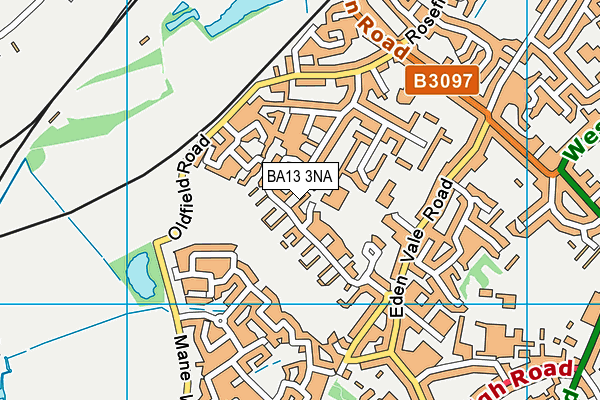 BA13 3NA map - OS VectorMap District (Ordnance Survey)