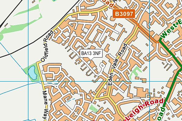 BA13 3NF map - OS VectorMap District (Ordnance Survey)