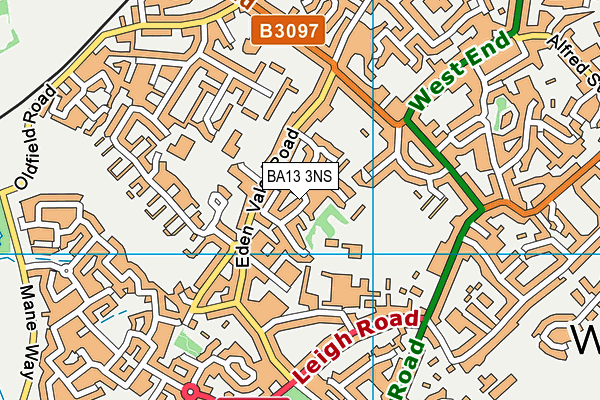 BA13 3NS map - OS VectorMap District (Ordnance Survey)