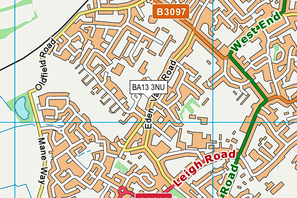 BA13 3NU map - OS VectorMap District (Ordnance Survey)