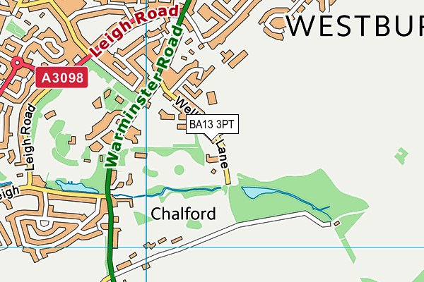 BA13 3PT map - OS VectorMap District (Ordnance Survey)