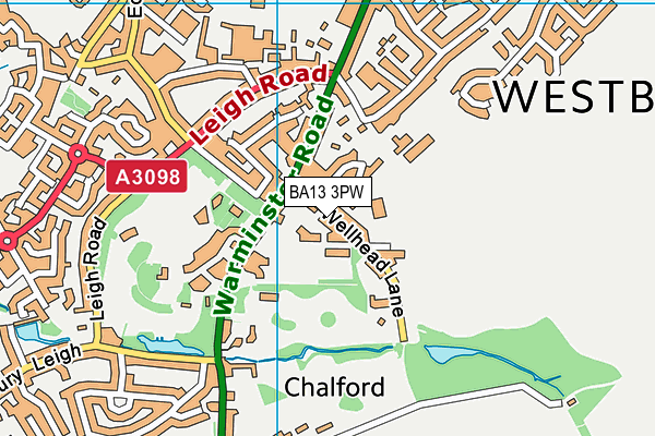 Leighton Recreation Centre map (BA13 3PW) - OS VectorMap District (Ordnance Survey)