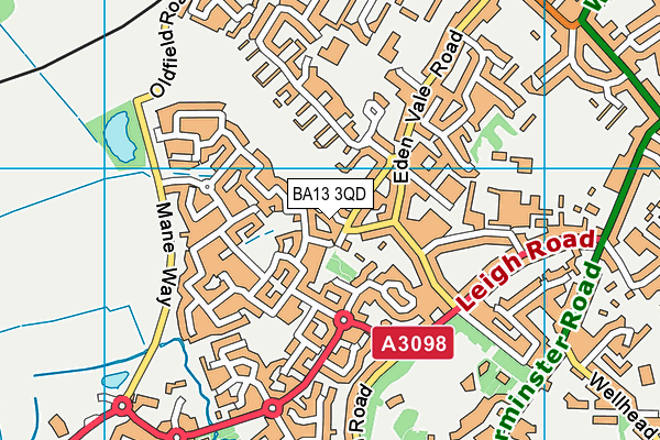 BA13 3QD map - OS VectorMap District (Ordnance Survey)
