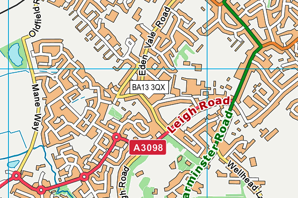 BA13 3QX map - OS VectorMap District (Ordnance Survey)