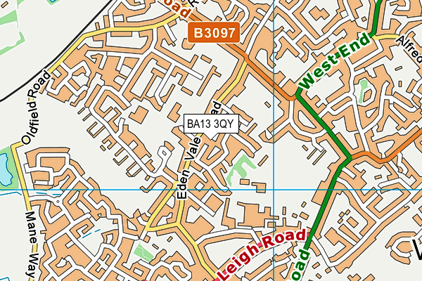 BA13 3QY map - OS VectorMap District (Ordnance Survey)