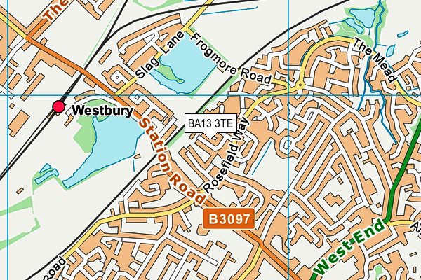 BA13 3TE map - OS VectorMap District (Ordnance Survey)