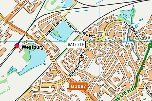 BA13 3TF map - OS VectorMap District (Ordnance Survey)