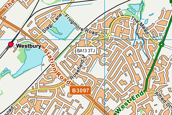 BA13 3TJ map - OS VectorMap District (Ordnance Survey)