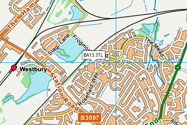 BA13 3TL map - OS VectorMap District (Ordnance Survey)