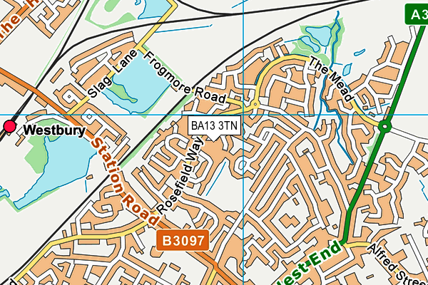 BA13 3TN map - OS VectorMap District (Ordnance Survey)