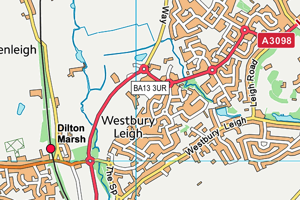 Westbury Leigh CofE Primary School map (BA13 3UR) - OS VectorMap District (Ordnance Survey)