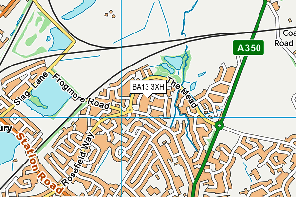 BA13 3XH map - OS VectorMap District (Ordnance Survey)