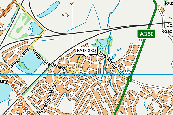 BA13 3XQ map - OS VectorMap District (Ordnance Survey)
