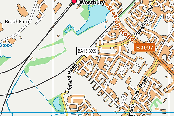 BA13 3XS map - OS VectorMap District (Ordnance Survey)