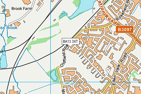 BA13 3XT map - OS VectorMap District (Ordnance Survey)