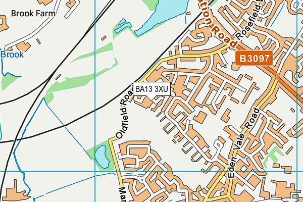 BA13 3XU map - OS VectorMap District (Ordnance Survey)