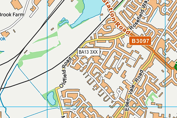 BA13 3XX map - OS VectorMap District (Ordnance Survey)