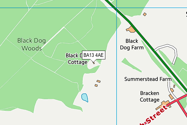 BA13 4AE map - OS VectorMap District (Ordnance Survey)