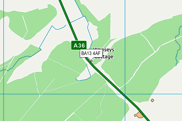 BA13 4AF map - OS VectorMap District (Ordnance Survey)