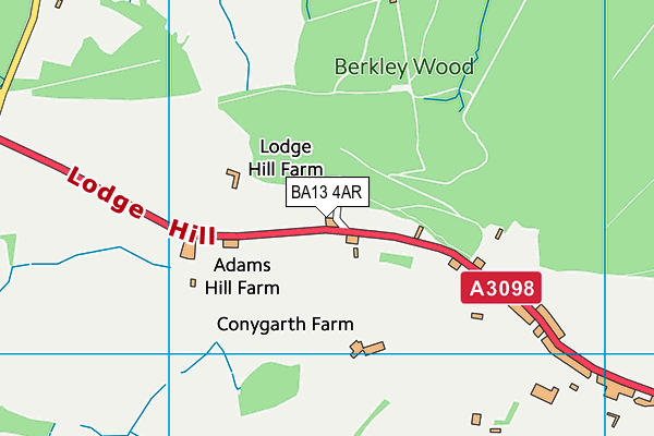 BA13 4AR map - OS VectorMap District (Ordnance Survey)