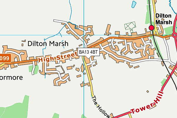 BA13 4BT map - OS VectorMap District (Ordnance Survey)