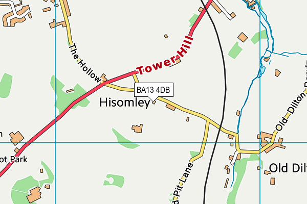 BA13 4DB map - OS VectorMap District (Ordnance Survey)