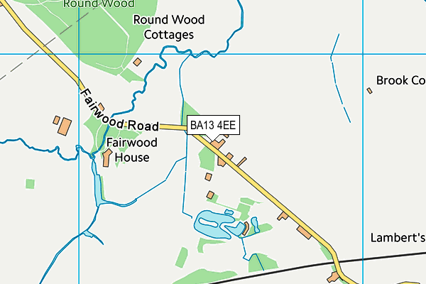 BA13 4EE map - OS VectorMap District (Ordnance Survey)