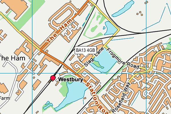 BA13 4GB map - OS VectorMap District (Ordnance Survey)