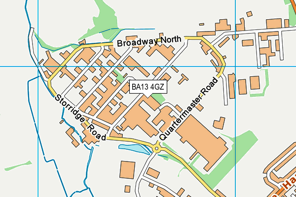 BA13 4GZ map - OS VectorMap District (Ordnance Survey)