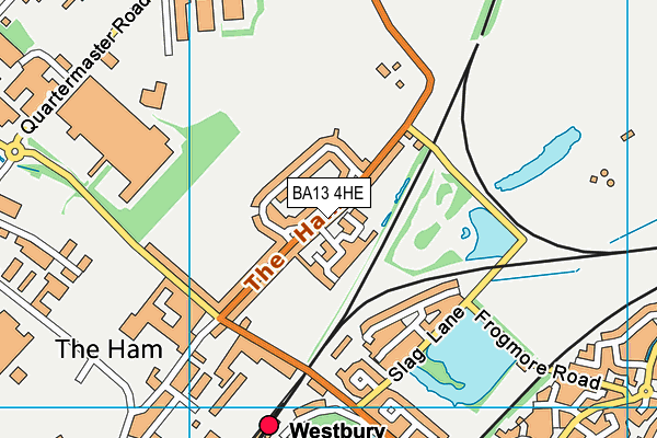 BA13 4HE map - OS VectorMap District (Ordnance Survey)