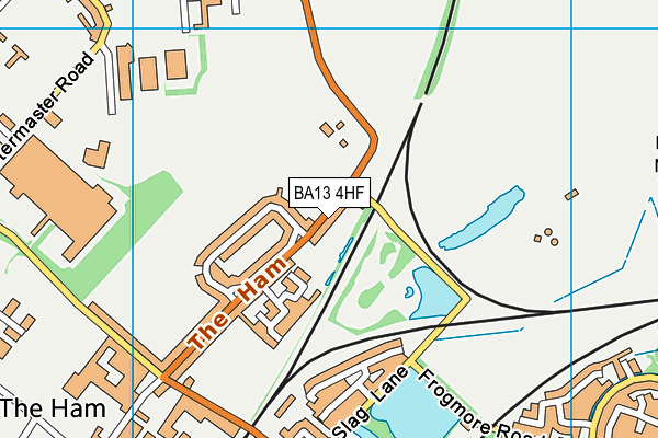 BA13 4HF map - OS VectorMap District (Ordnance Survey)