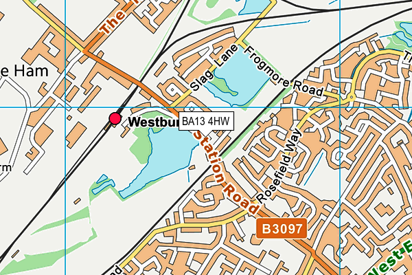 BA13 4HW map - OS VectorMap District (Ordnance Survey)