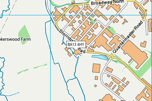 BA13 4HY map - OS VectorMap District (Ordnance Survey)