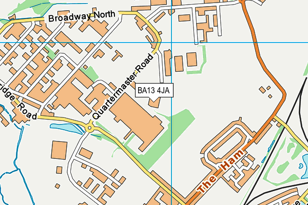 BA13 4JA map - OS VectorMap District (Ordnance Survey)