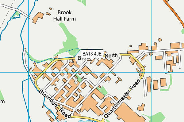 BA13 4JE map - OS VectorMap District (Ordnance Survey)