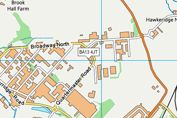 BA13 4JT map - OS VectorMap District (Ordnance Survey)