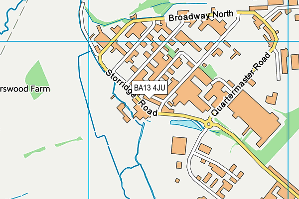 BA13 4JU map - OS VectorMap District (Ordnance Survey)