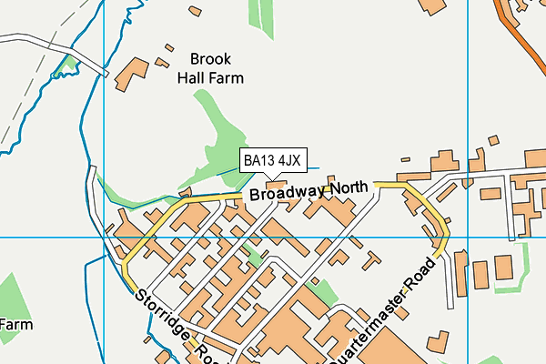 BA13 4JX map - OS VectorMap District (Ordnance Survey)