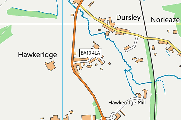 BA13 4LA map - OS VectorMap District (Ordnance Survey)