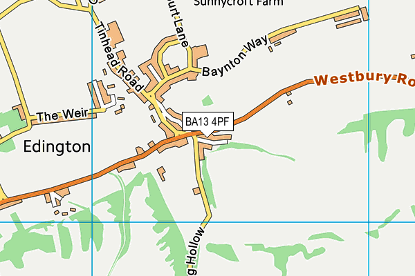BA13 4PF map - OS VectorMap District (Ordnance Survey)