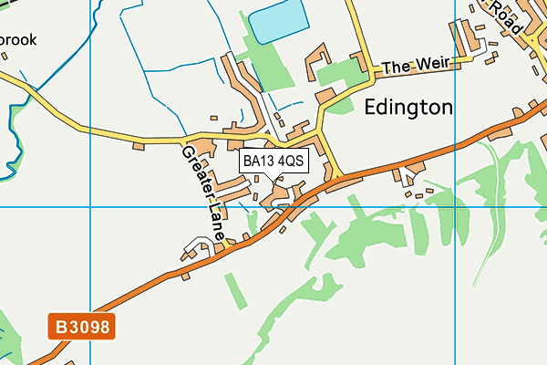 BA13 4QS map - OS VectorMap District (Ordnance Survey)