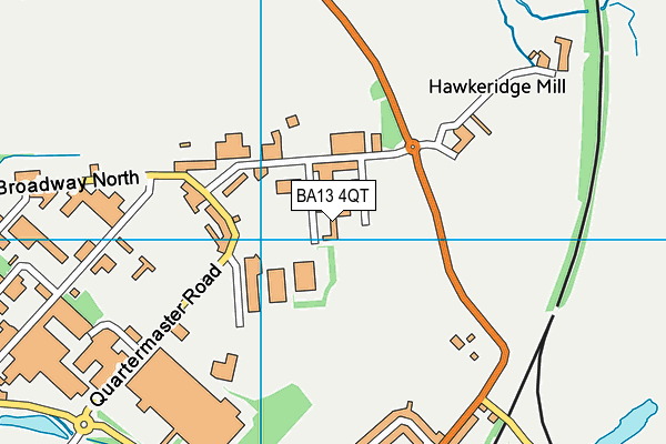 BA13 4QT map - OS VectorMap District (Ordnance Survey)